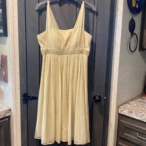 Jessica Howard Gold Shimmer Party Dress